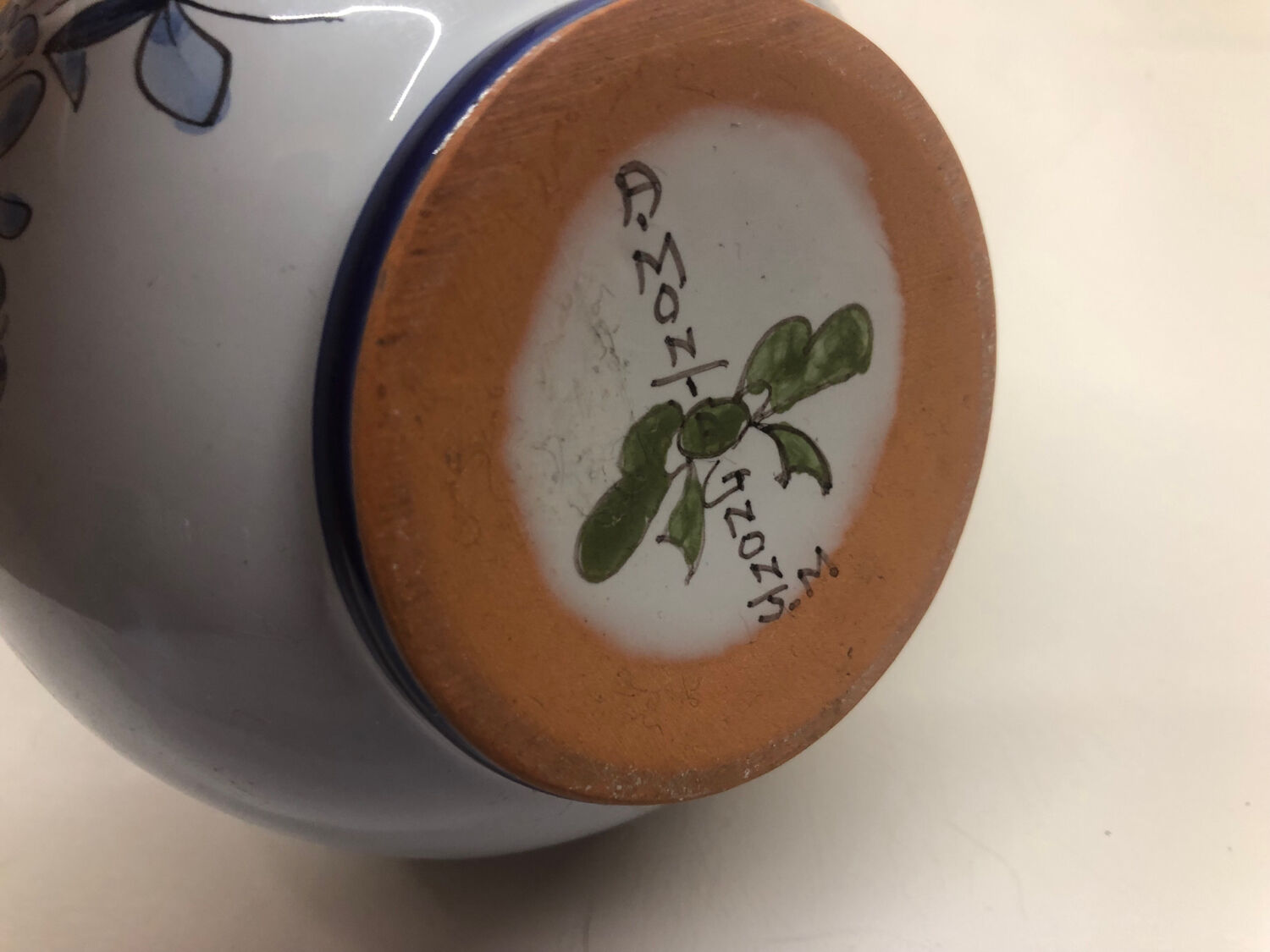 Nevers ceramic flower vase by JM Montagnon