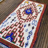 Azilal rug in wool and handmade cotton 110x215cm