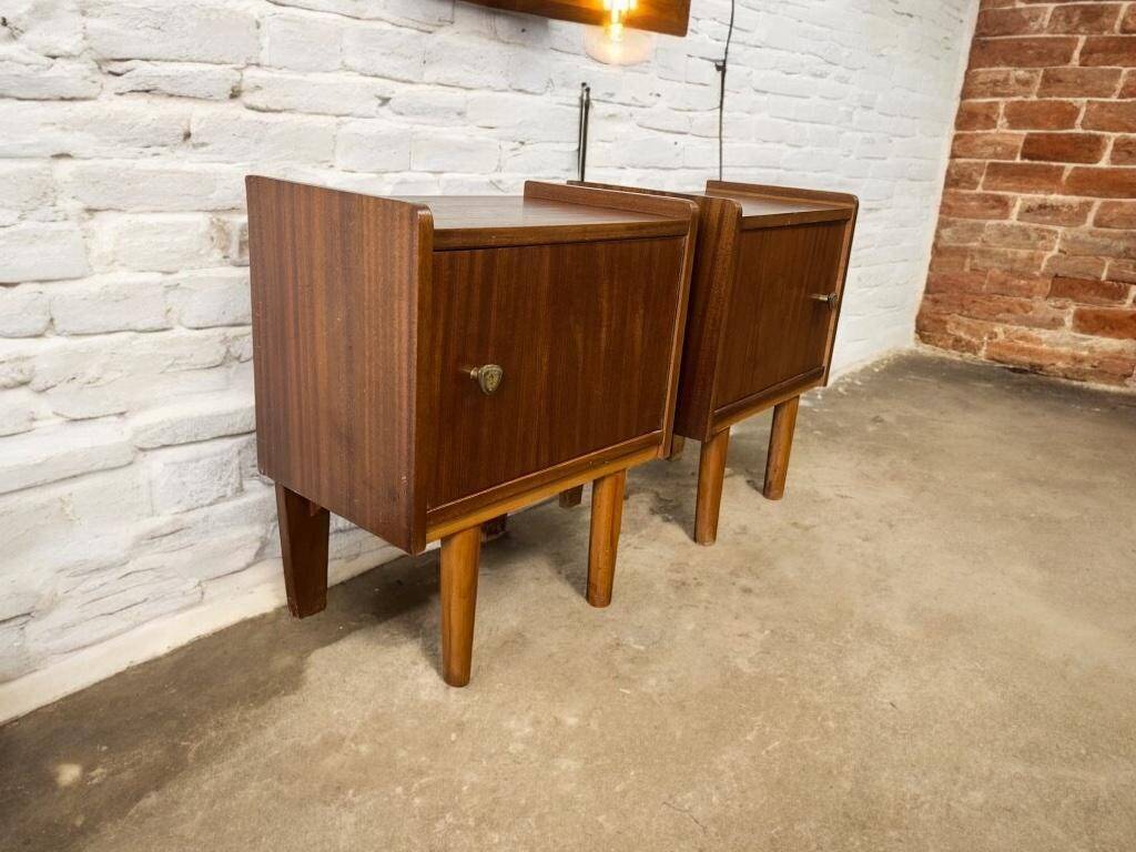 Set de 2 tables de chevet vintage / mini armoires