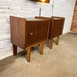 Set de 2 tables de chevet vintage / mini armoires