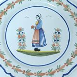 Assiette plate bretonne HB Henriot