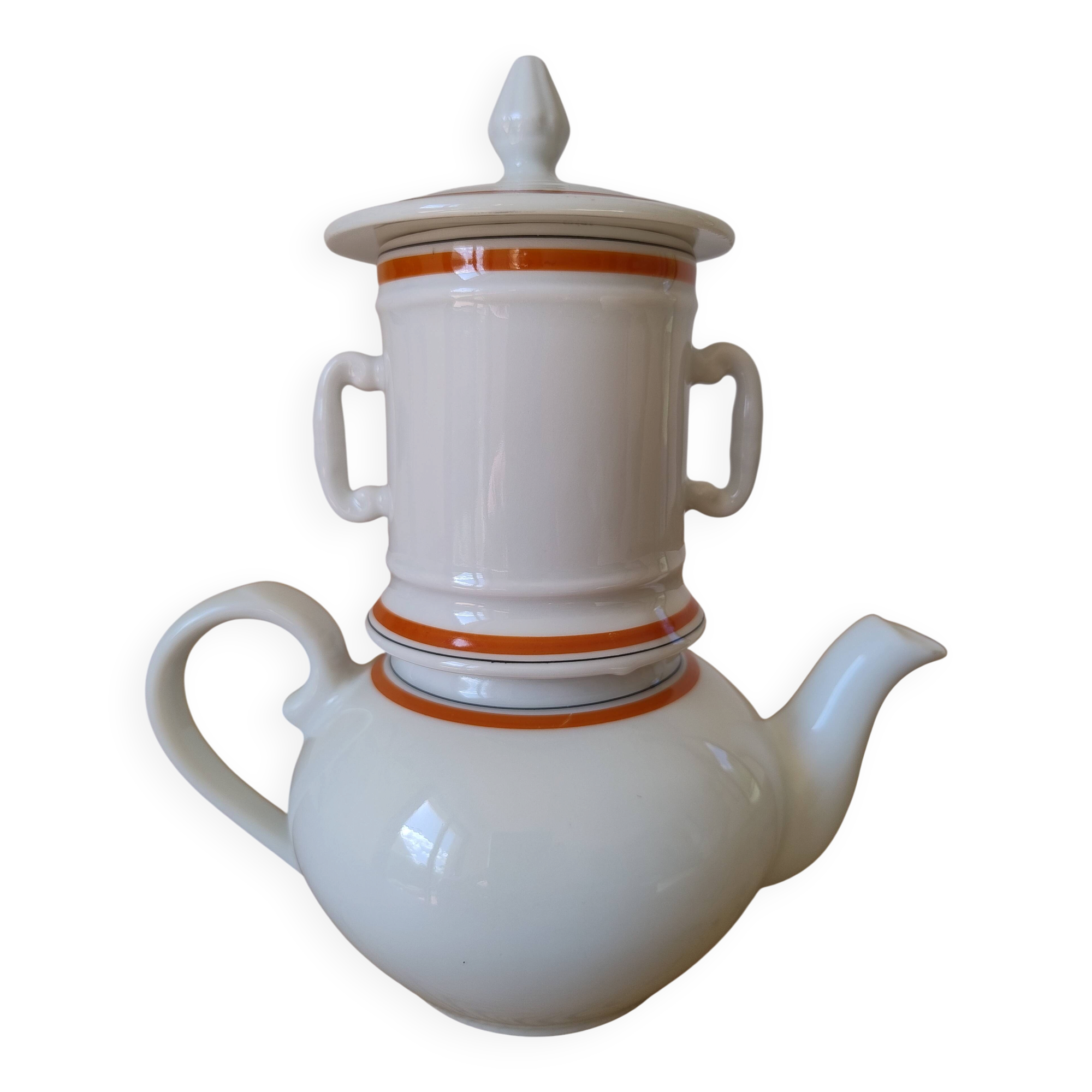 Vintage porcelain teapot from the Auteuil porcelain factory.
