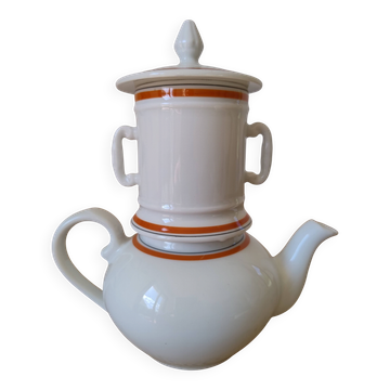 Vintage porcelain teapot from the Auteuil porcelain factory.