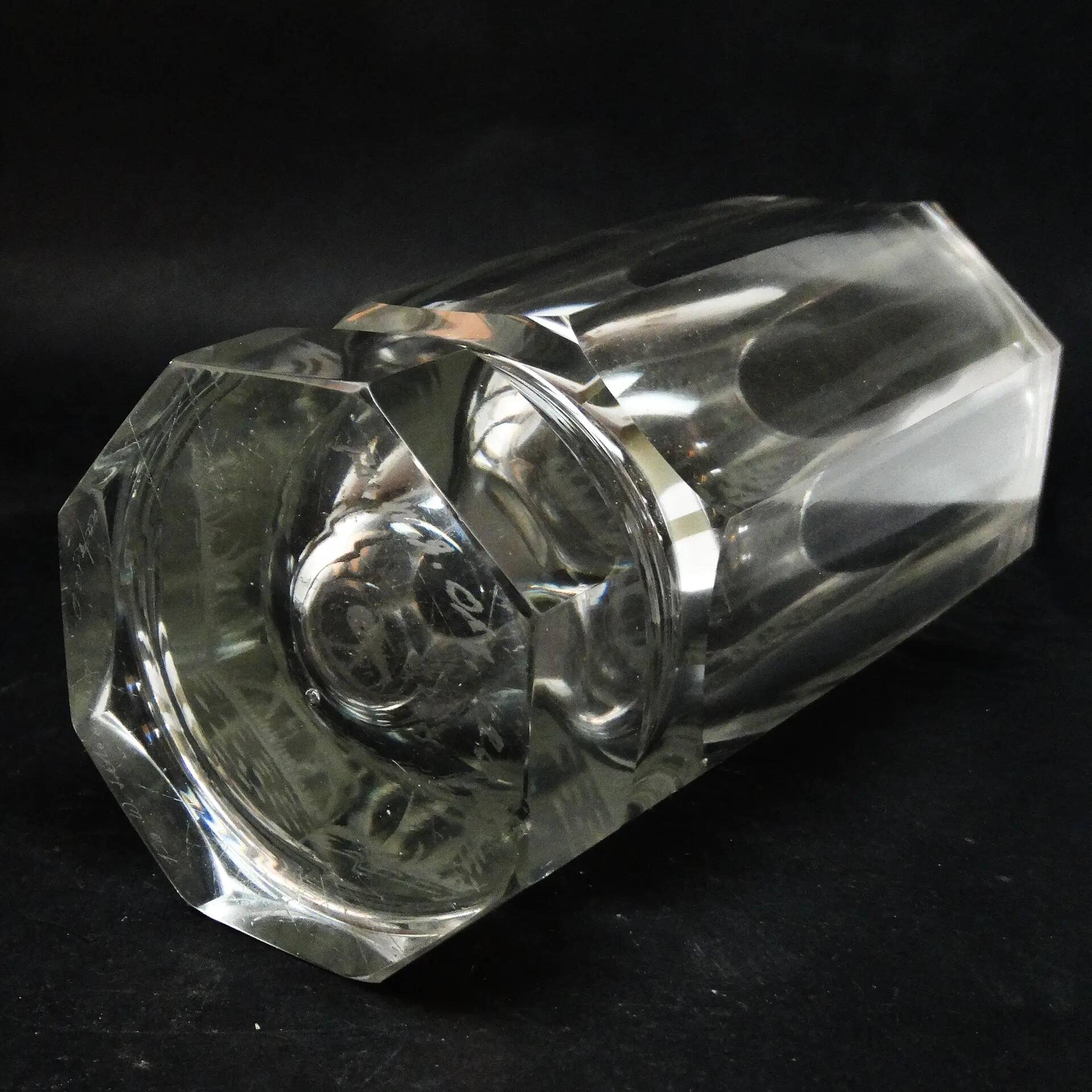 Art Deco vase, crystal, Moser, Czechoslovakia, 1930s