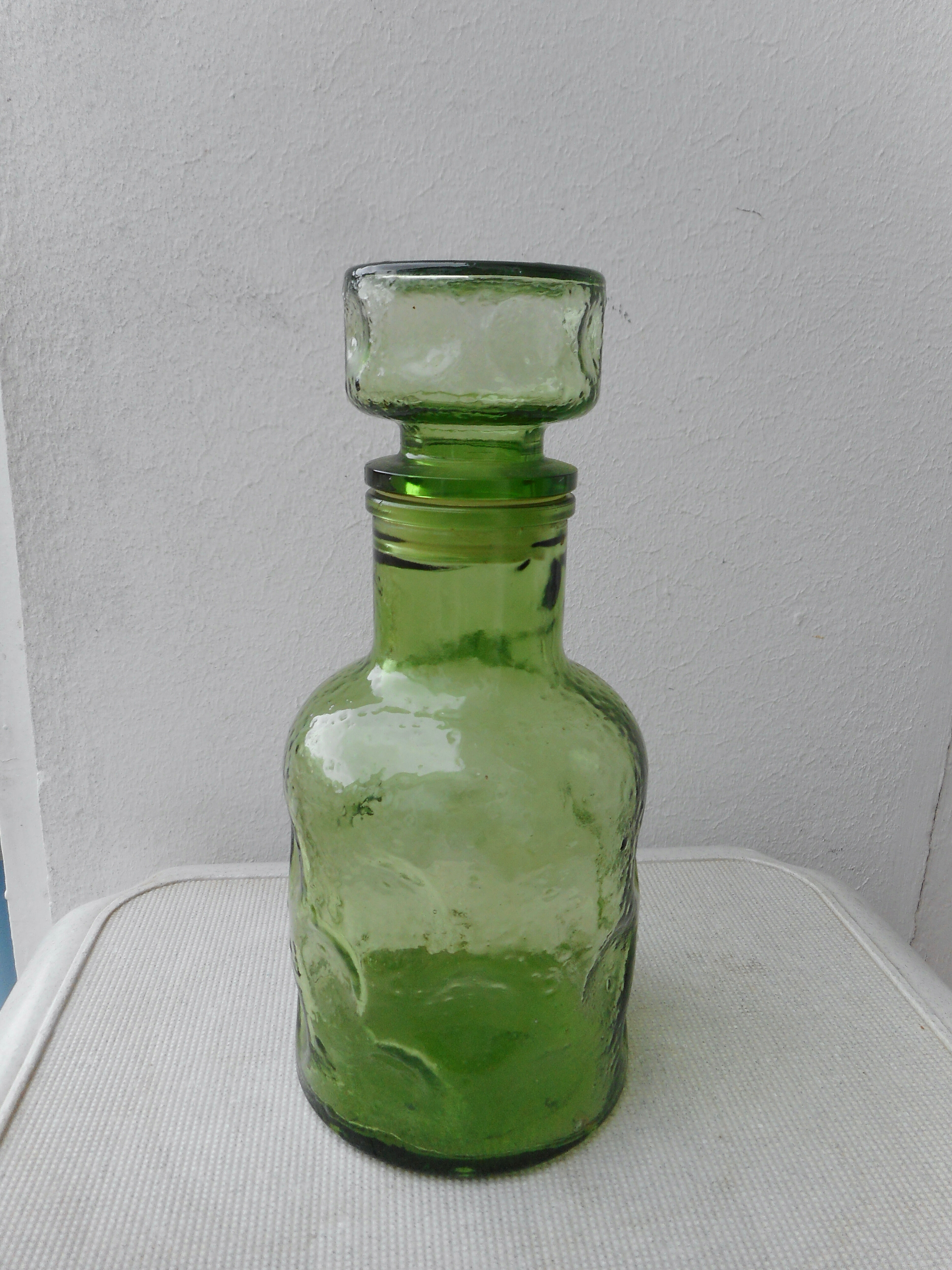 Vintage molded glass decanter