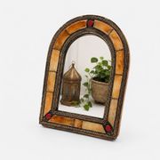 Moroccan brass mirror from the 1980s.
