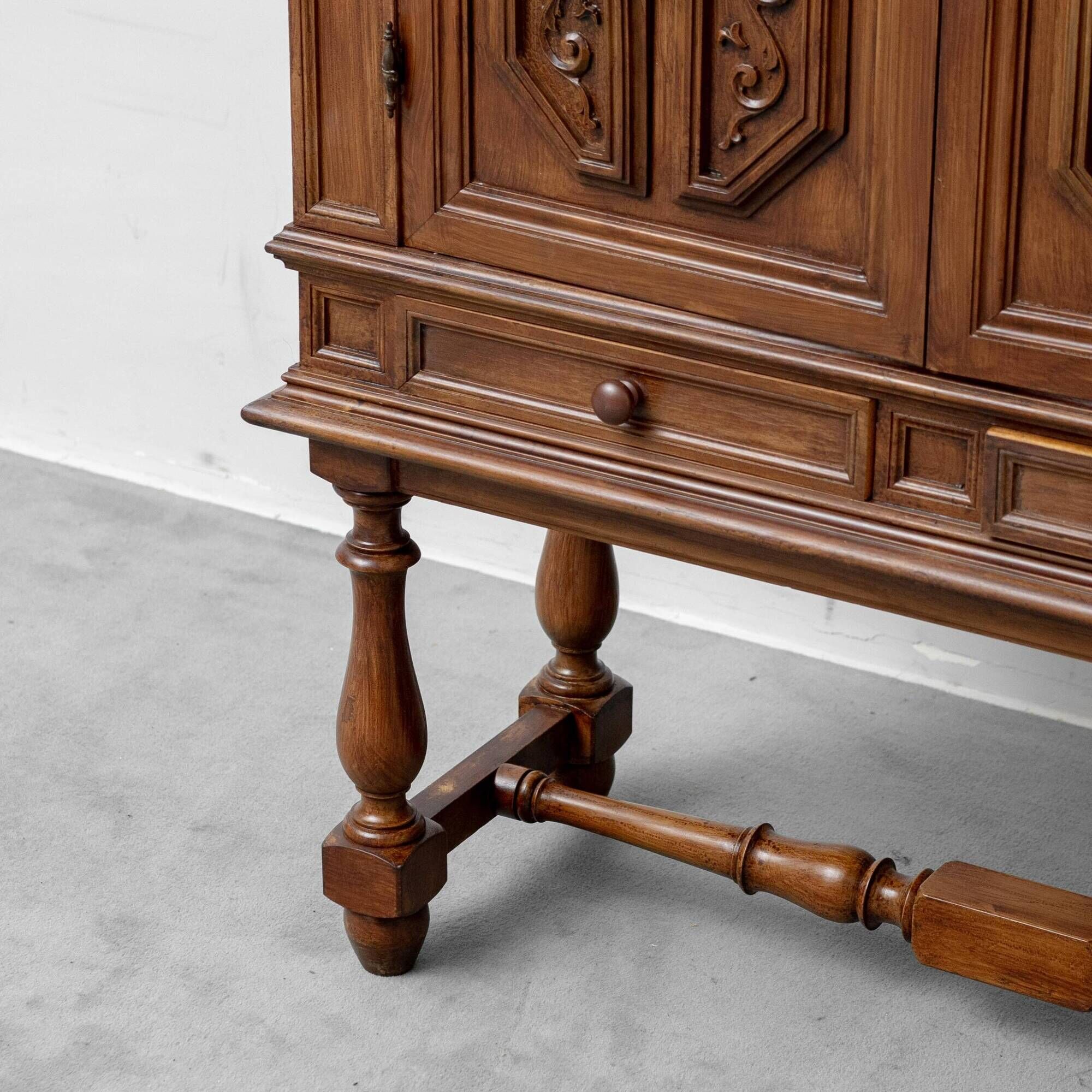 Vintage carved wood sideboard – original period piece