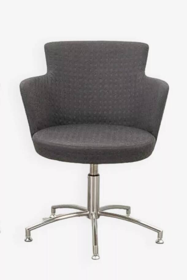 Vintage swivel armchair in gray fabric by axelson for garnas 2014 sweden