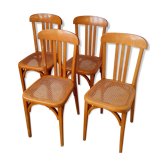Quatre chaises bistrot Stella cannées