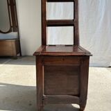 Antique oak storage chair
