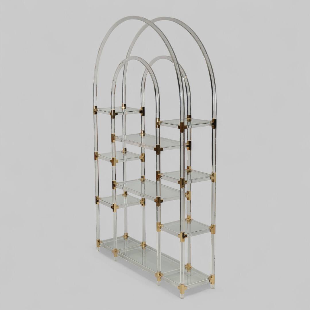 Vintage plexiglass étagère by Charles Hollis Jones, 1970s