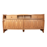 Large sideboard in Oak and Danikowski ceramics, Guillerme and Chambron.