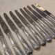12 silver-plated metal table knives Boulenger LXV demi riche