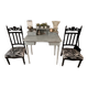Secretary desk Henri II with grey Gustavian steps