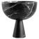 XL black marble pedestal bowl