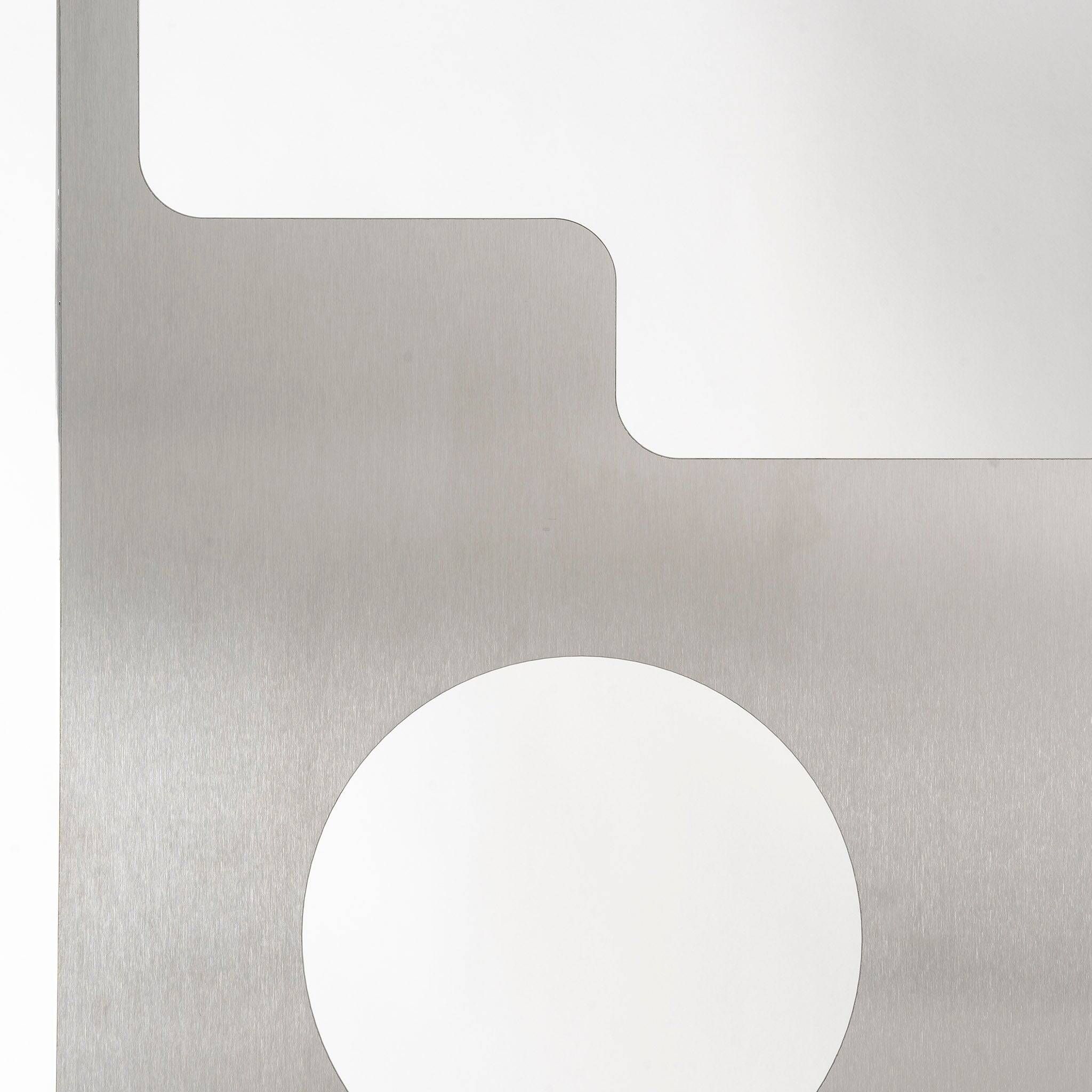 Pair of perforated stainless steel bookshelves by Capucine Cassaigne, France, 2026
