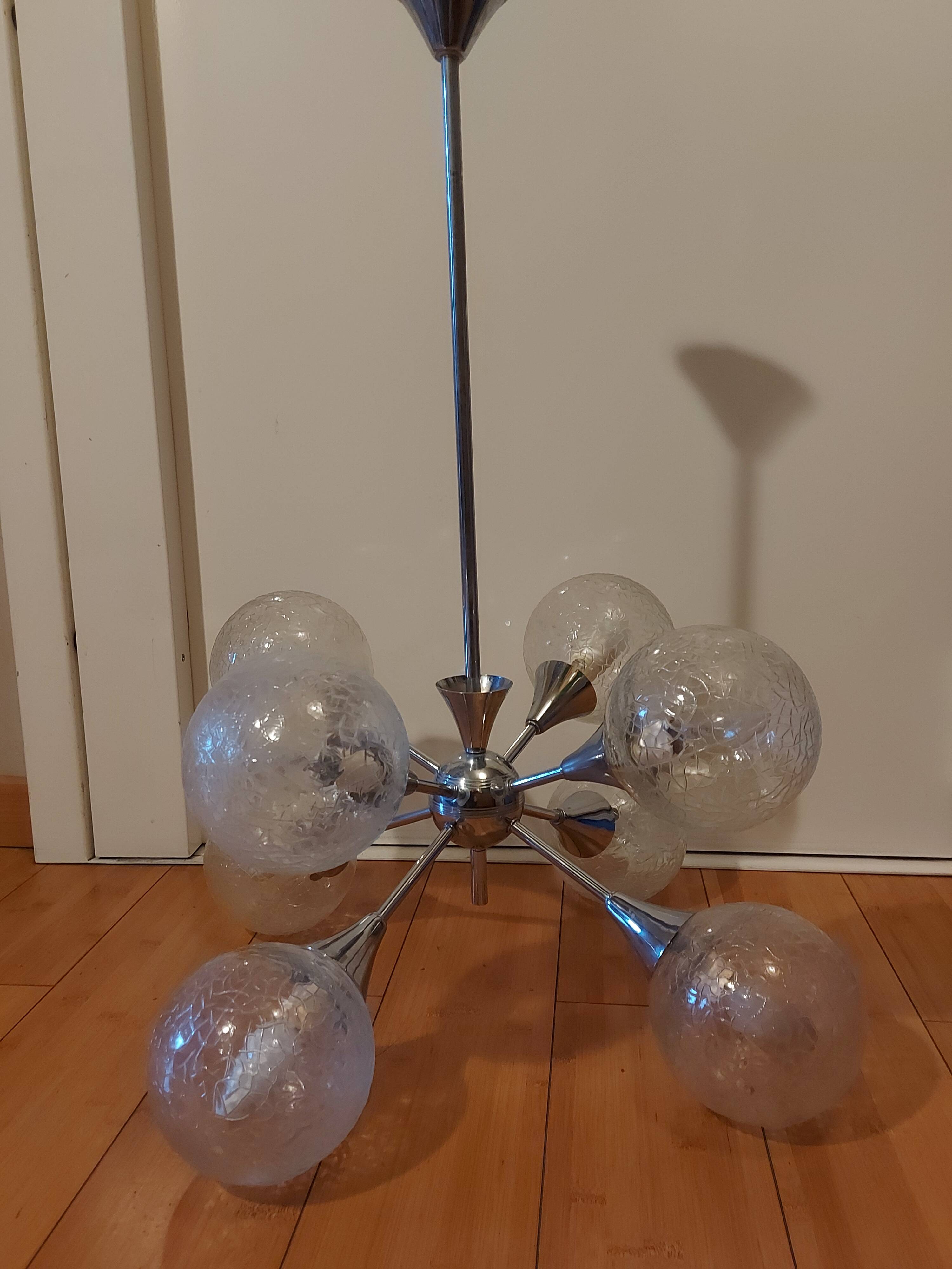 Vintage sputnik chandelier 70'S , 8 lights