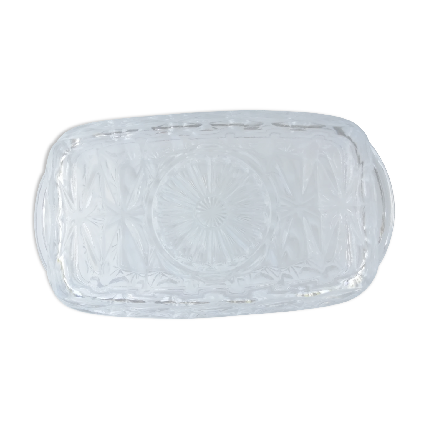 Reims glass butter dish