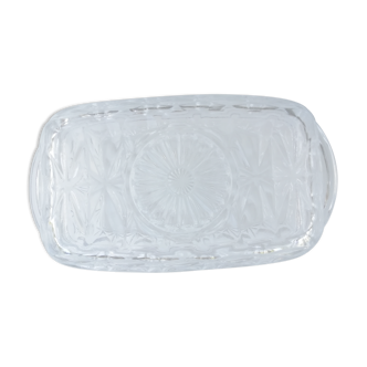 Reims glass butter dish