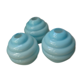 Opaline globes for chandelier