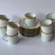 Limoges porcelain coffee service, gilded with gold leaf