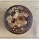 Old hand painted and signed round box