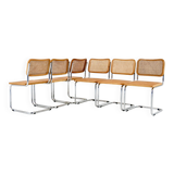 Set of 6 Dining Chairs Style B32 by Marcel Breuer