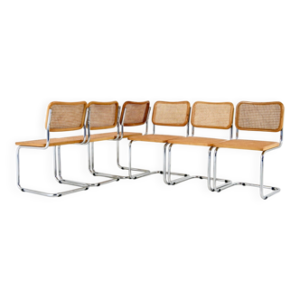 Set of 6 Dining Chairs Style B32 by Marcel Breuer