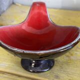 Vide poche West Germany - Forme Libre Marron irisée et rouge - 60’s