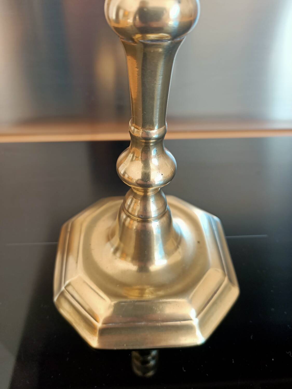 Gilded bronze candle holder
