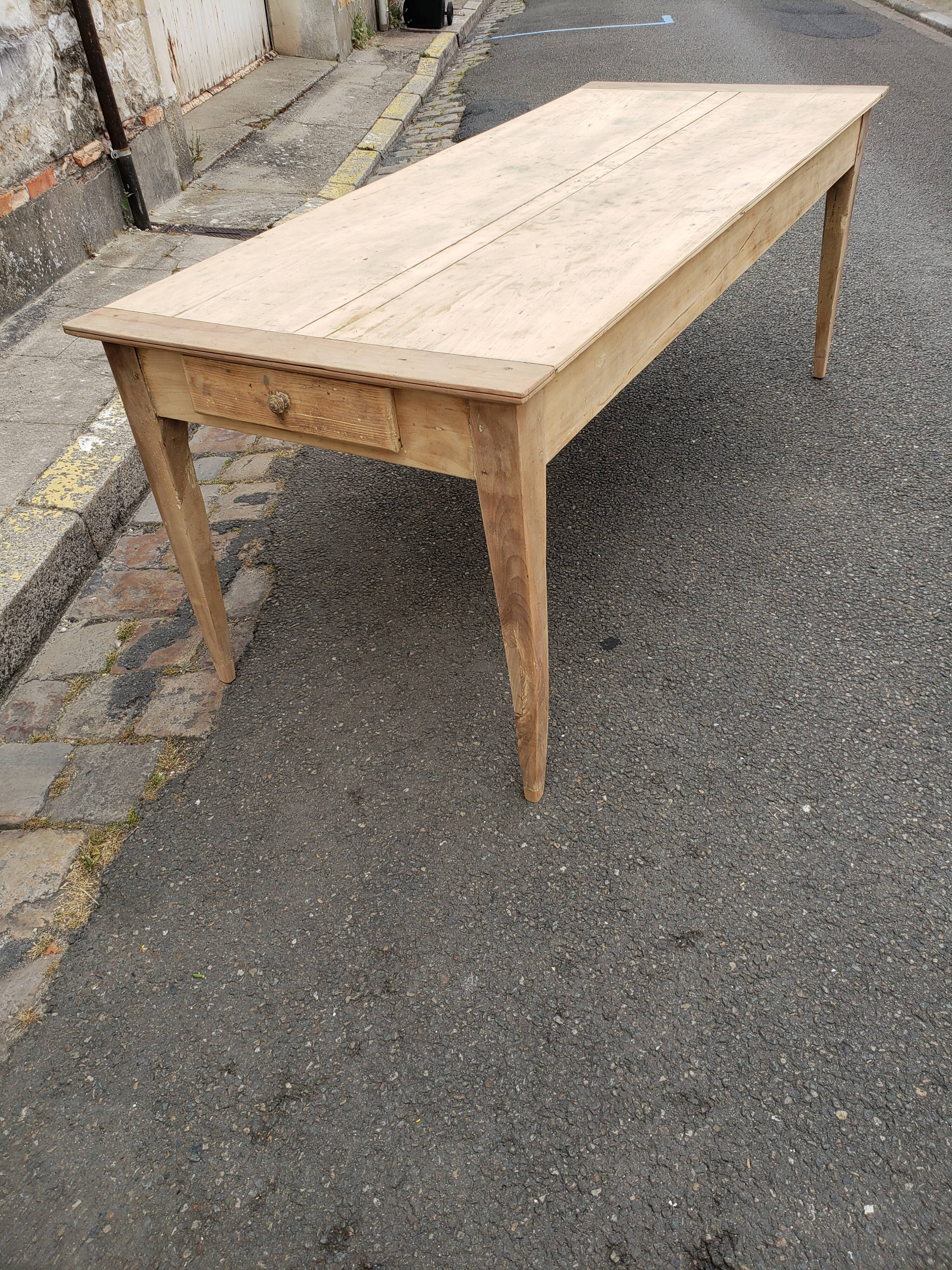 Farm table 2 poplar and chestnut drawers