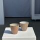 Set of 2 cups / mug Indonesian ceramic (matte brown)