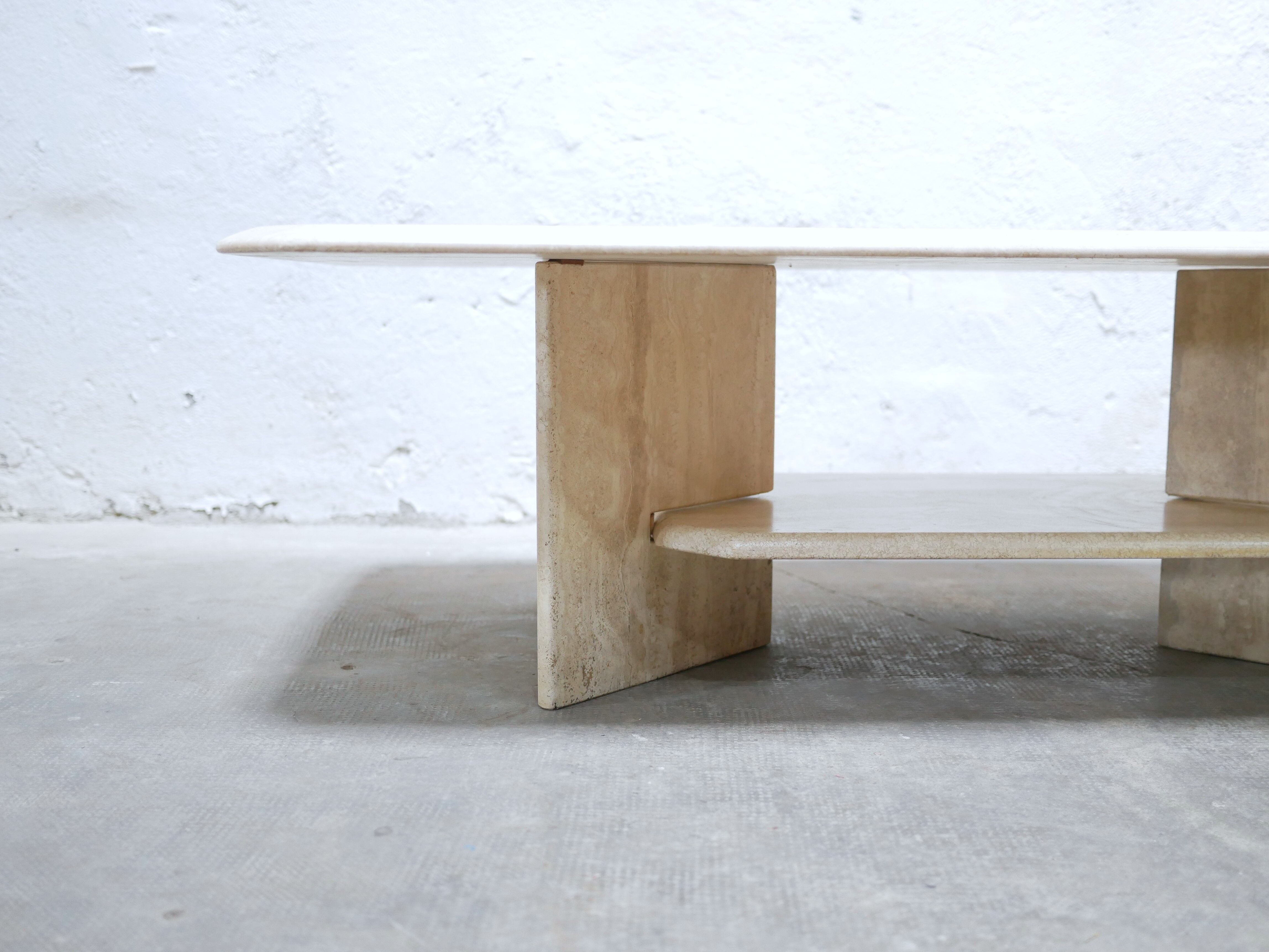 Vintage travertine coffee table
