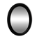 Antique oval mirror in patinated black wood