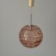 Pink pendant lamp made of hand-blown glass by Doria Leuchten, 1960s Germany.