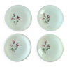 4 Salins dessert plates pink model Éric