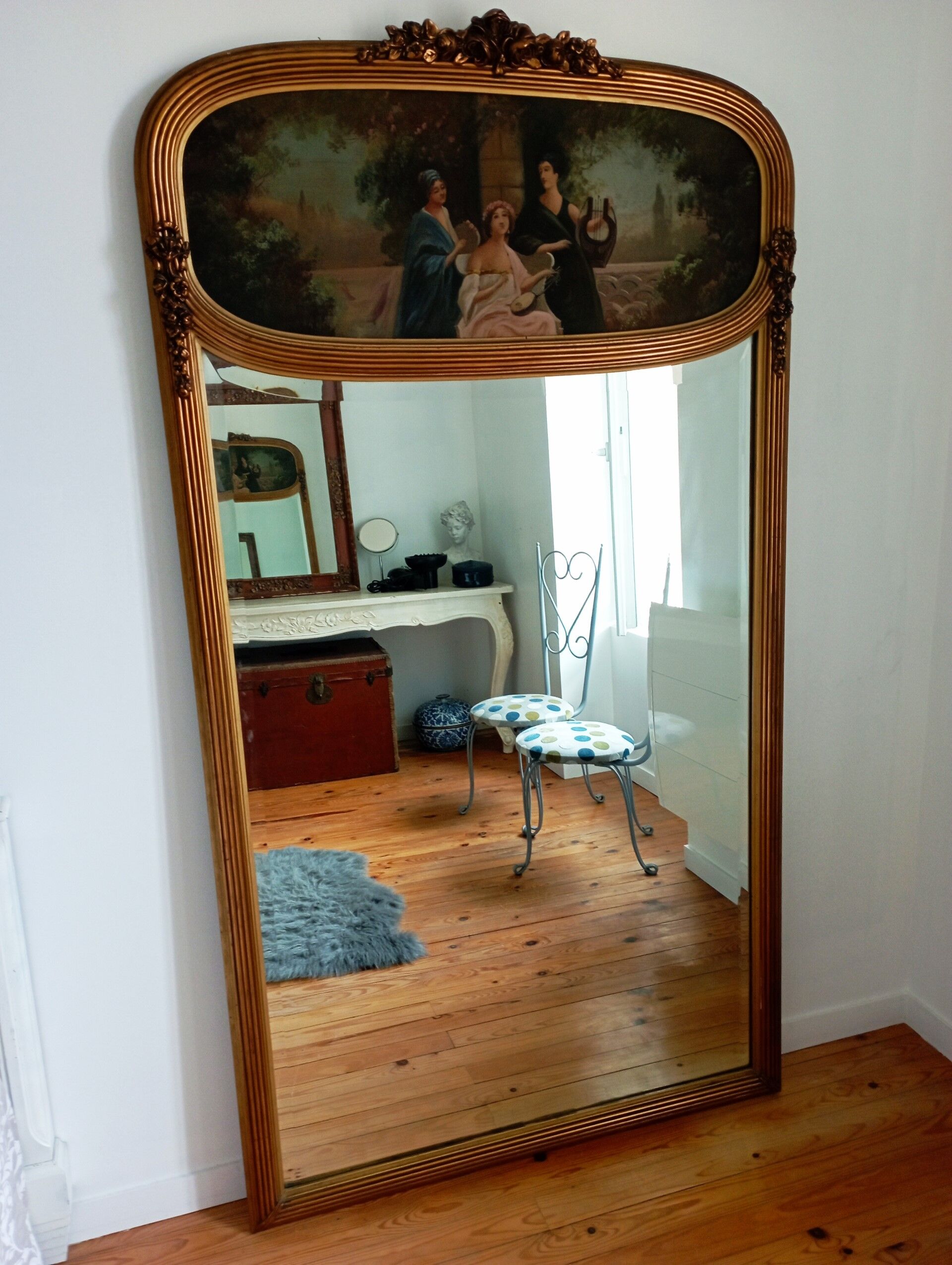 Large antique mirror 183/100