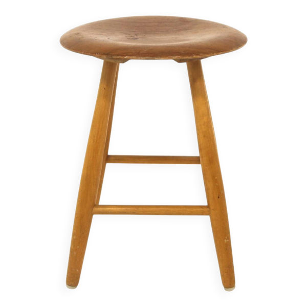 Tabouret scandinave en teck, NESTO, Suède, 1960