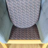 Mid century modern retro danish grey 'Maria' beech lounge armchair by Stouby