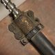 Antique extendable mahogany table with a crank mechanism, United Kingdom.