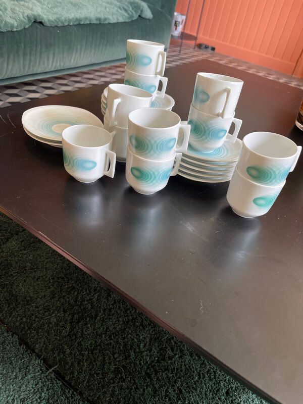 11 tasses à café Oberon de Bernardaud