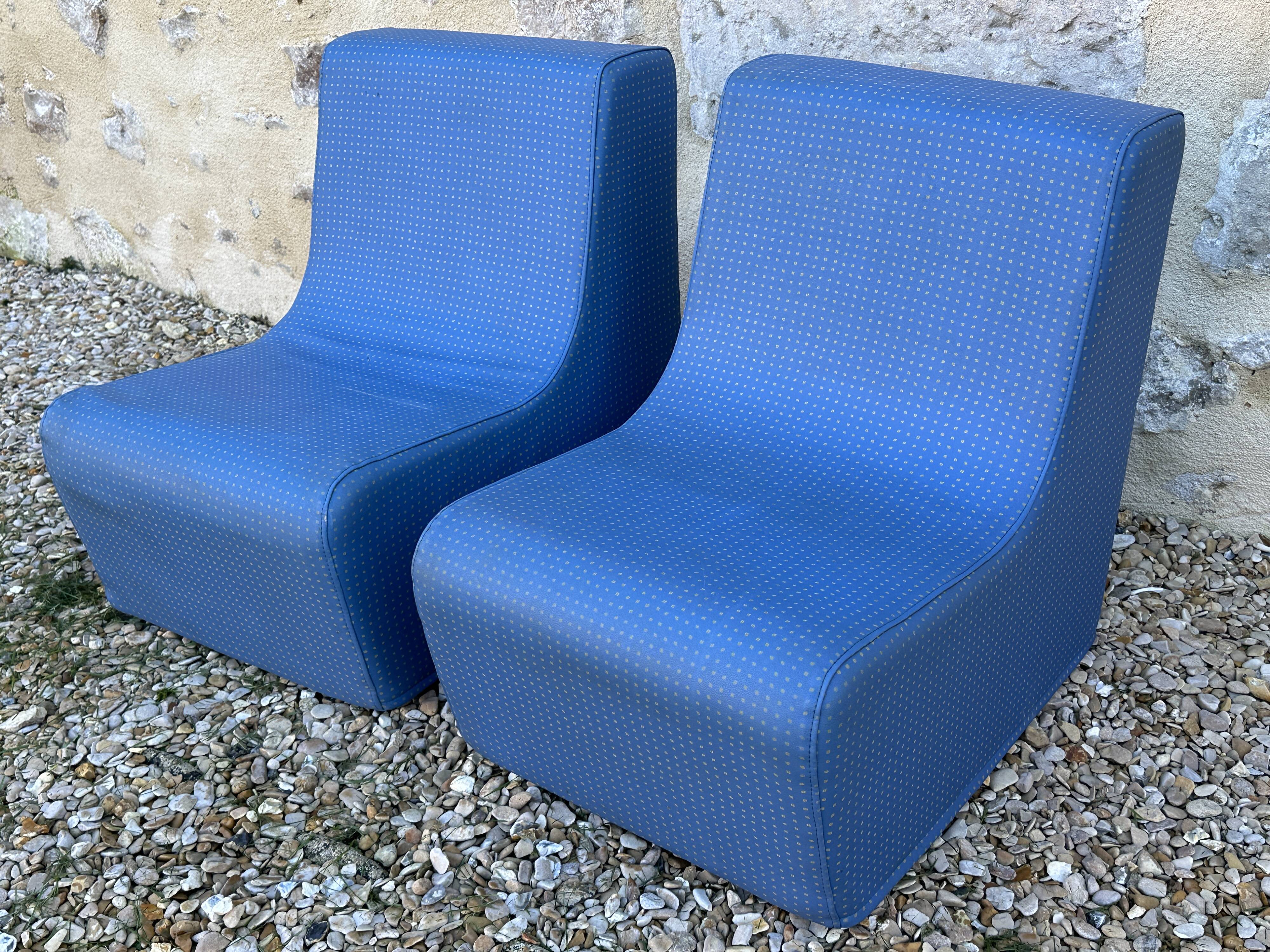 Pair of vintage children's armchairs from the 70s and 80s