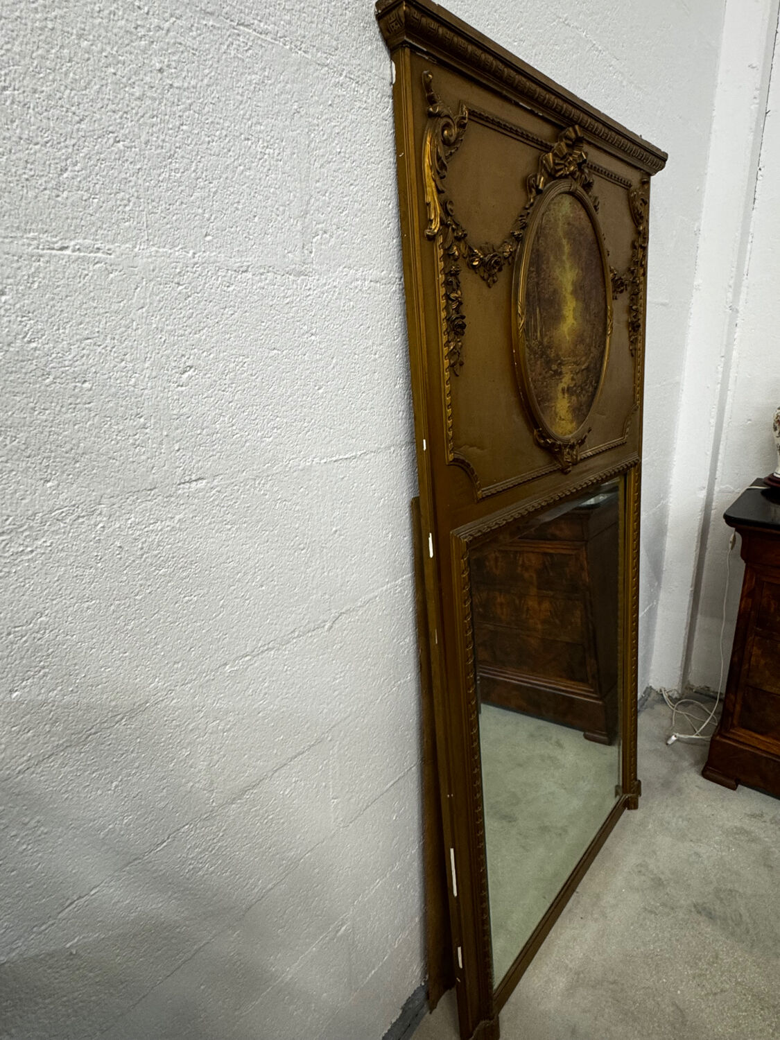 Louis XVI style trumeau mirror