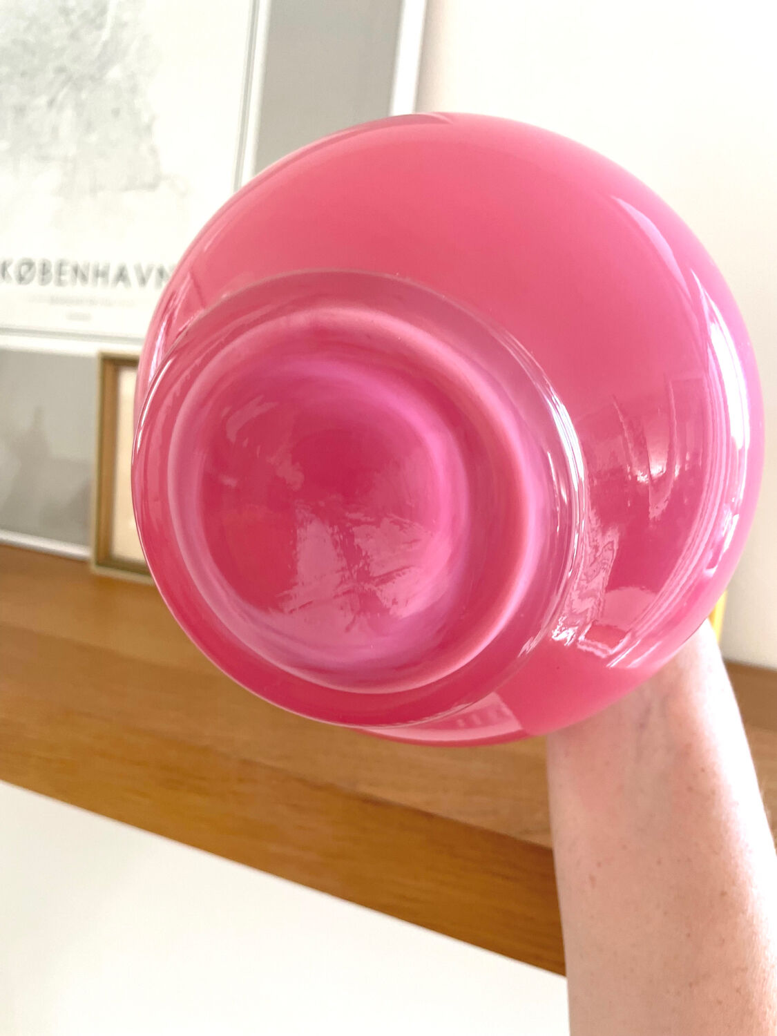 Vase vintage verre de Venise rose