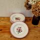 Set of 7 deep plates Digoin Sarreguemines Floral Bouquet