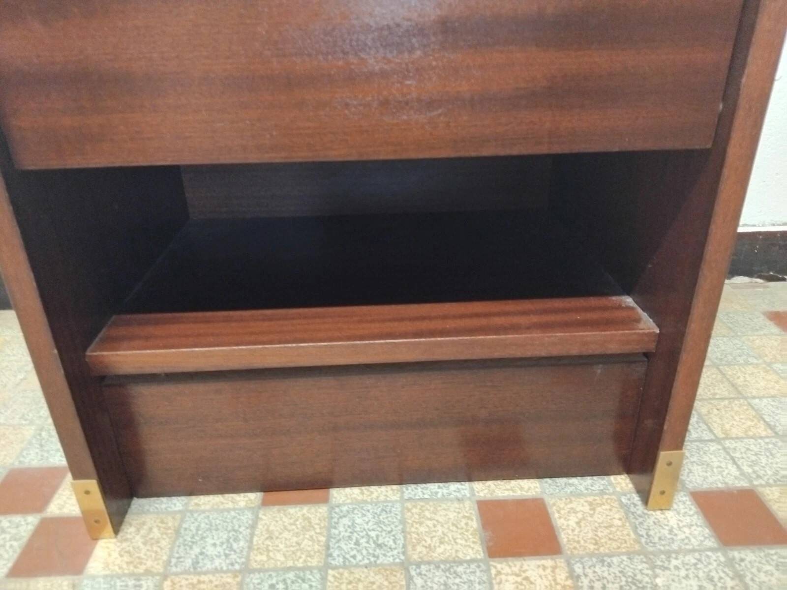 Antique vintage boat style bedside table