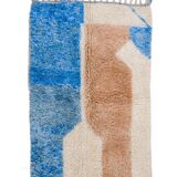 Tapis berbère bleu et beige