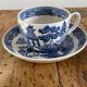 2 cups and 2 plates in white english porcelain