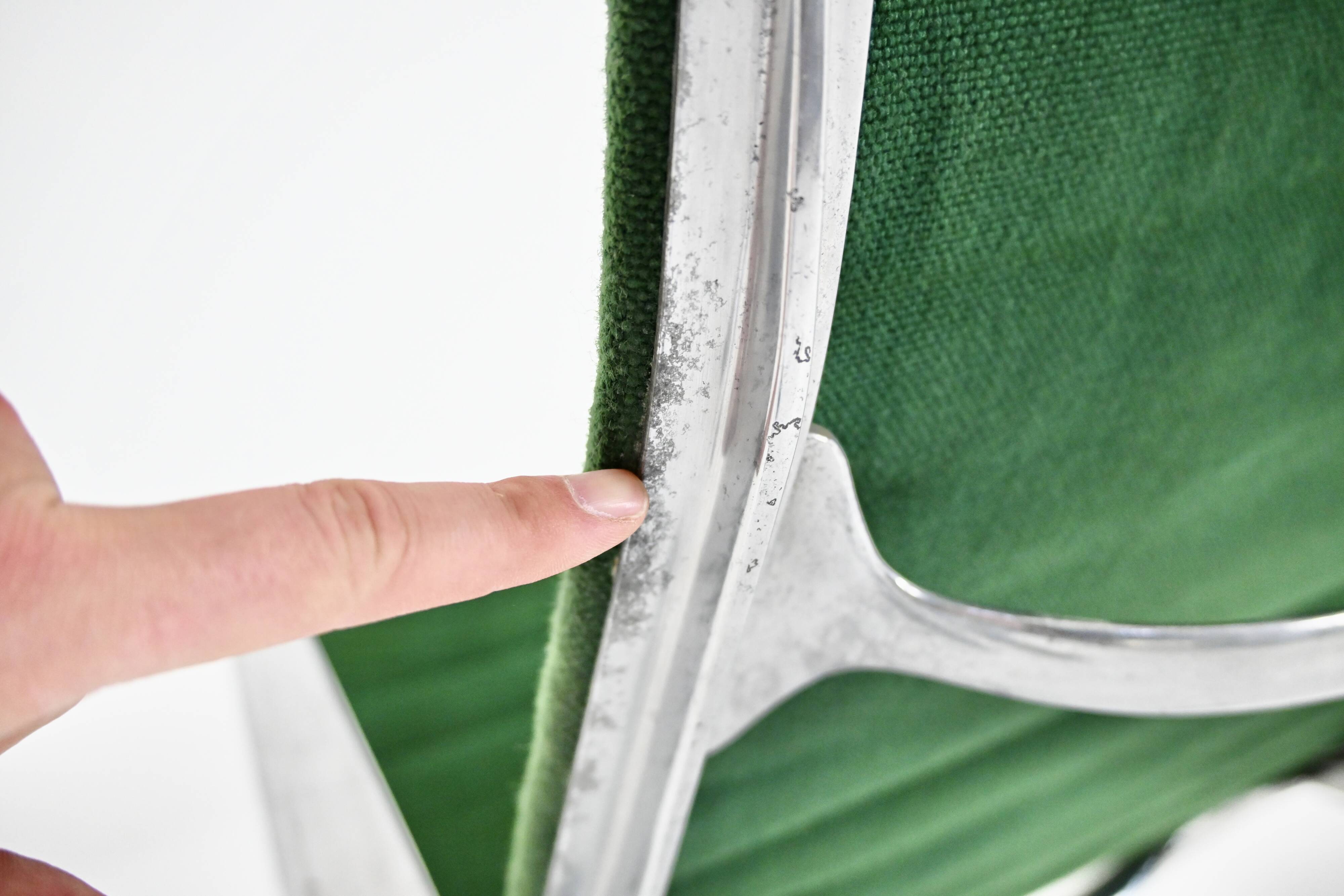 Green EA124 armchair by Charles and Ray Eames for Herman Miller, 1970s