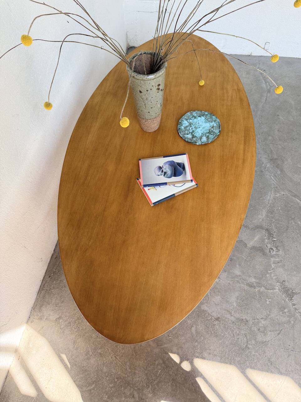 Oval coffee table beech 1980 Aalto Ikea